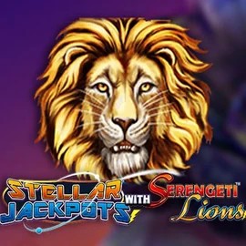 Stellar Jackpots with Serengeti Lions slot logo by Lightning Box Game at Bol Casino