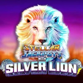 Jackpots logo of Stellar Jackpots with Silver Lion from Lightning Box Game at Bol Casino